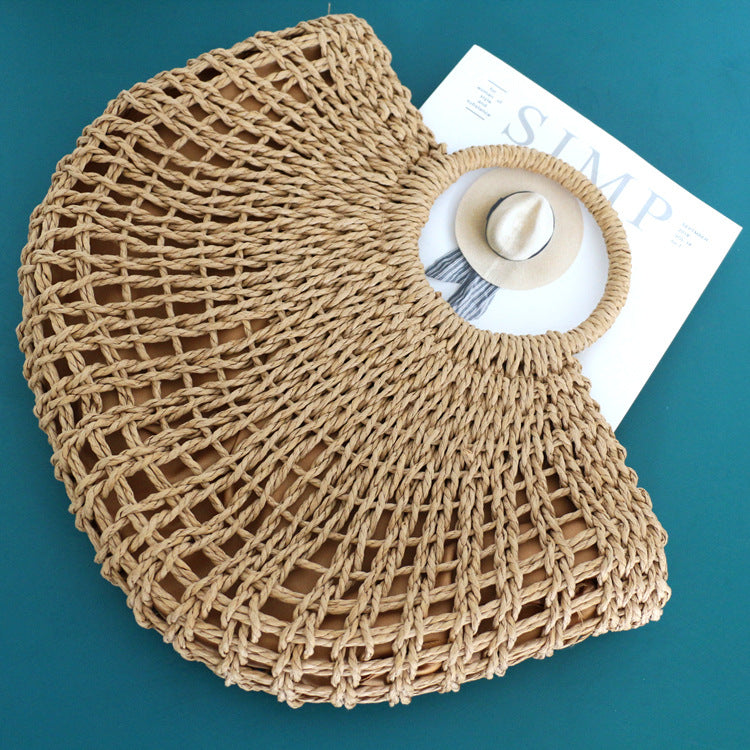 Women's Portable Straw Simple Fashion Shell Shape Women's Handbag