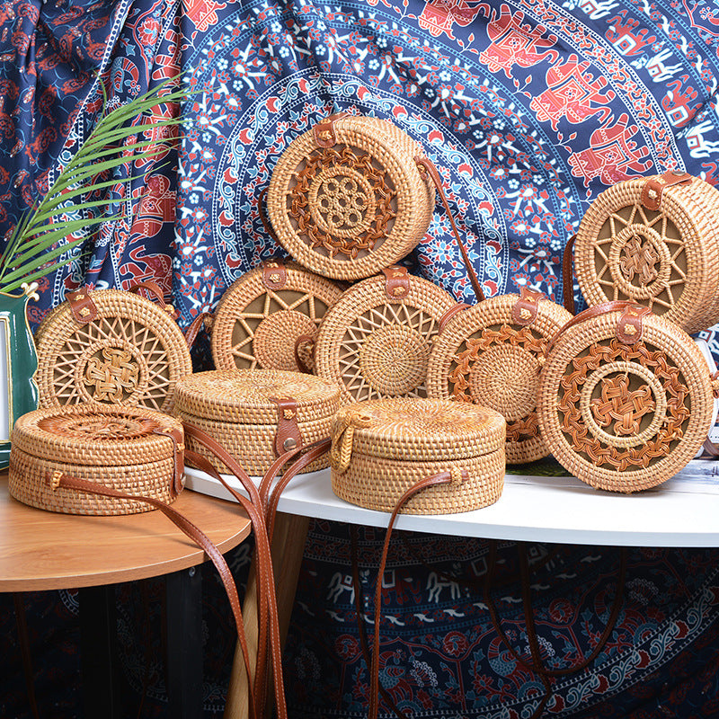 Sale Rattan Handmade Vine Woven Hollow Bags