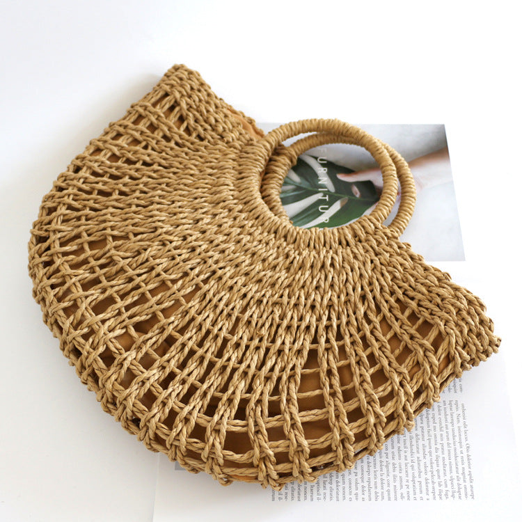Women's Portable Straw Simple Fashion Shell Shape Women's Handbag