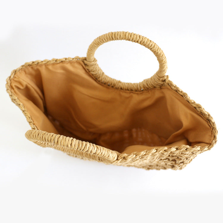 Women's Portable Straw Simple Fashion Shell Shape Women's Handbag