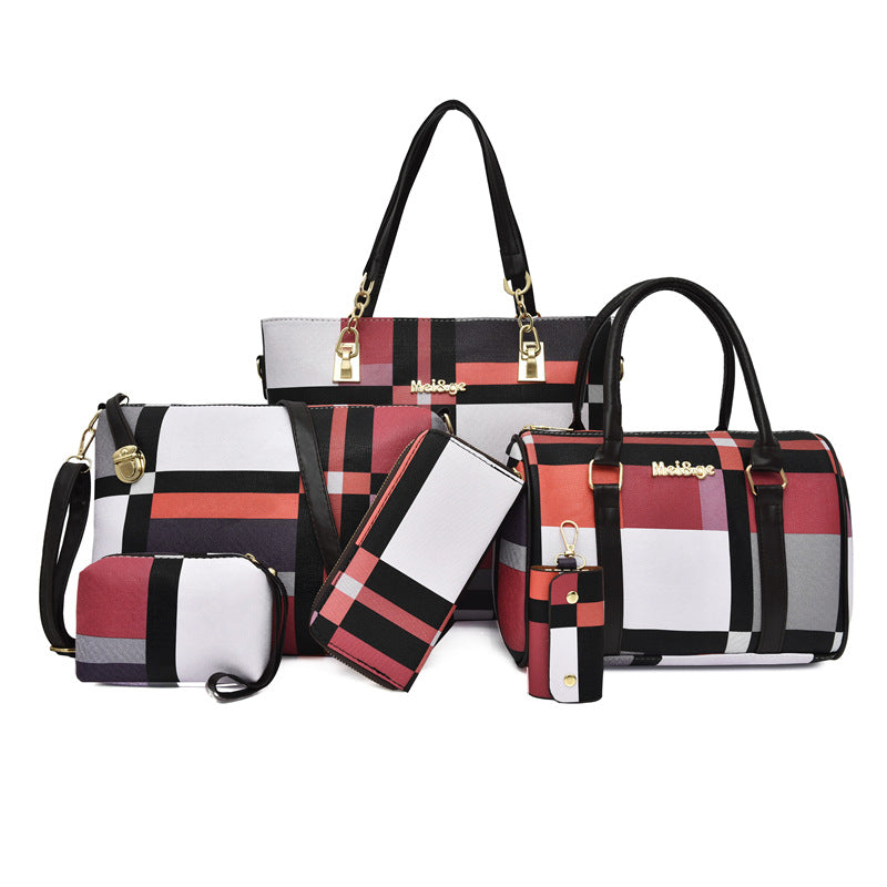 Women's Plaid Fashionable Simple Large Capacity Women's Shoulder Bag