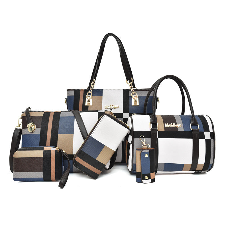 Women's Plaid Fashionable Simple Large Capacity Women's Shoulder Bag