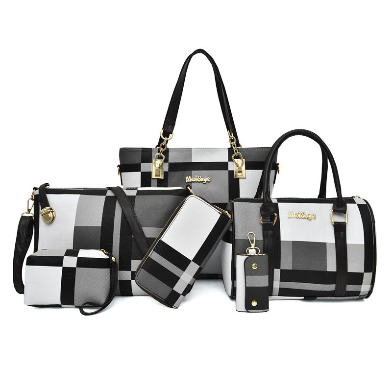 Women's Plaid Fashionable Simple Large Capacity Women's Shoulder Bag