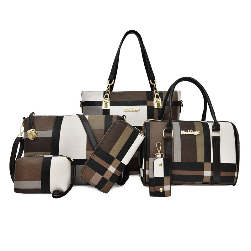 Women's Plaid Fashionable Simple Large Capacity Women's Shoulder Bag