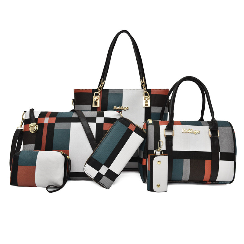 Women's Plaid Fashionable Simple Large Capacity Women's Shoulder Bag