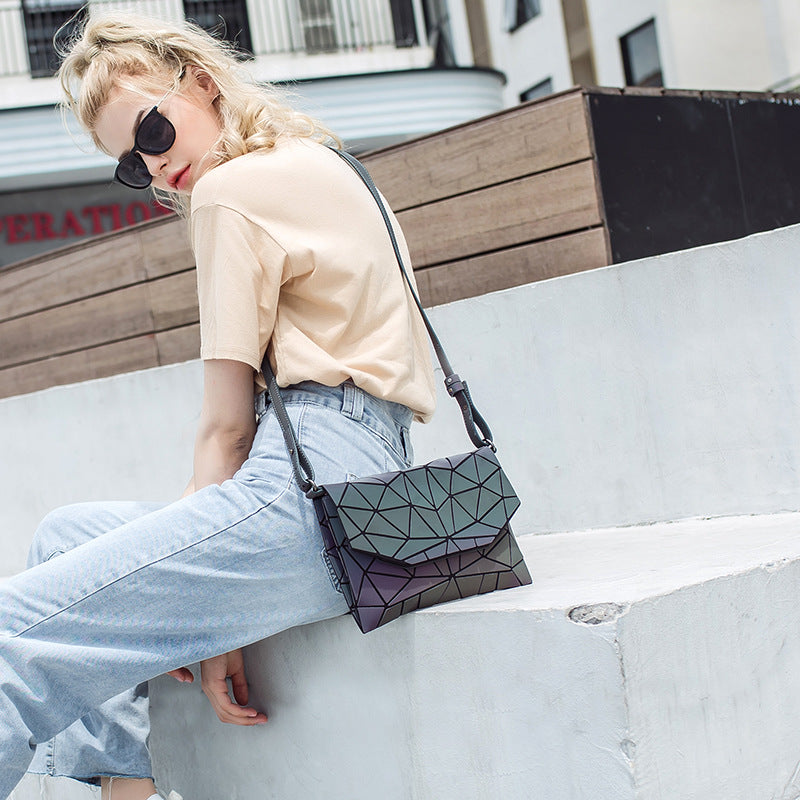 Women's Envelope Diamond Luminous Makeup Korean Style Bags