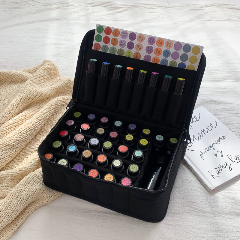 Simple Solid Color Portable Knitted Cotton Storage Convenient Packing Makeup Bag