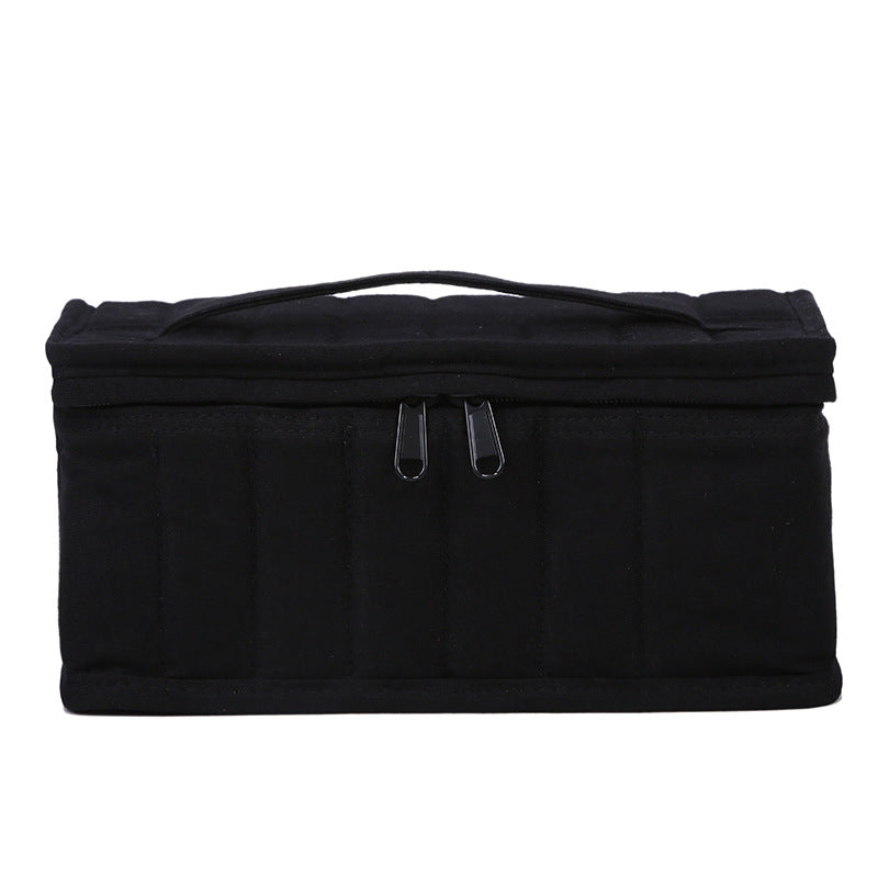 Simple Solid Color Portable Knitted Cotton Storage Convenient Packing Makeup Bag