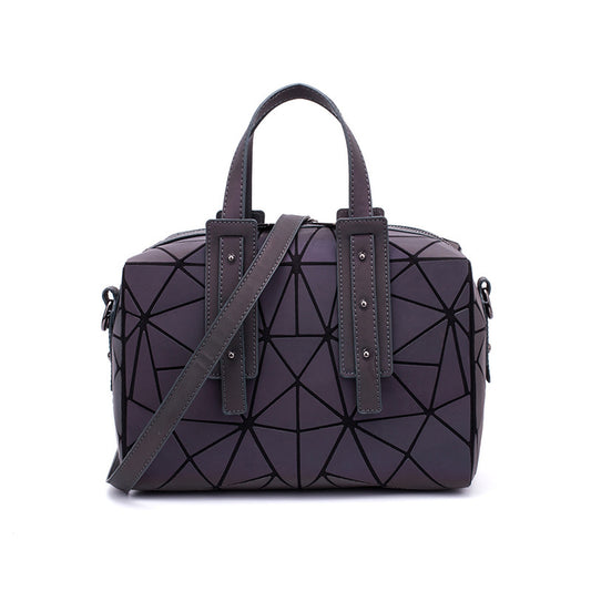 Women's Fashion Luminous Retro Minority Rhombus Single Women's Handbag