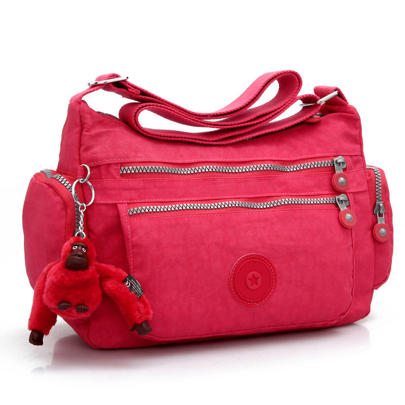 Women's Monkey Nylon Cloth Lightweight Canvas Women's Shoulder Bag