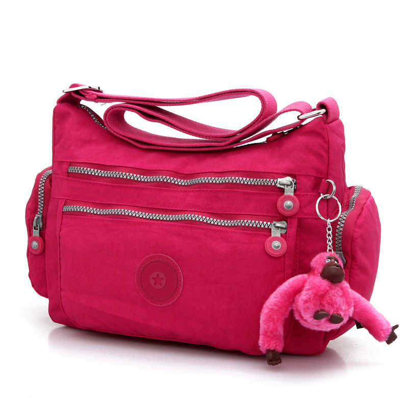 Women's Monkey Nylon Cloth Lightweight Canvas Women's Shoulder Bag