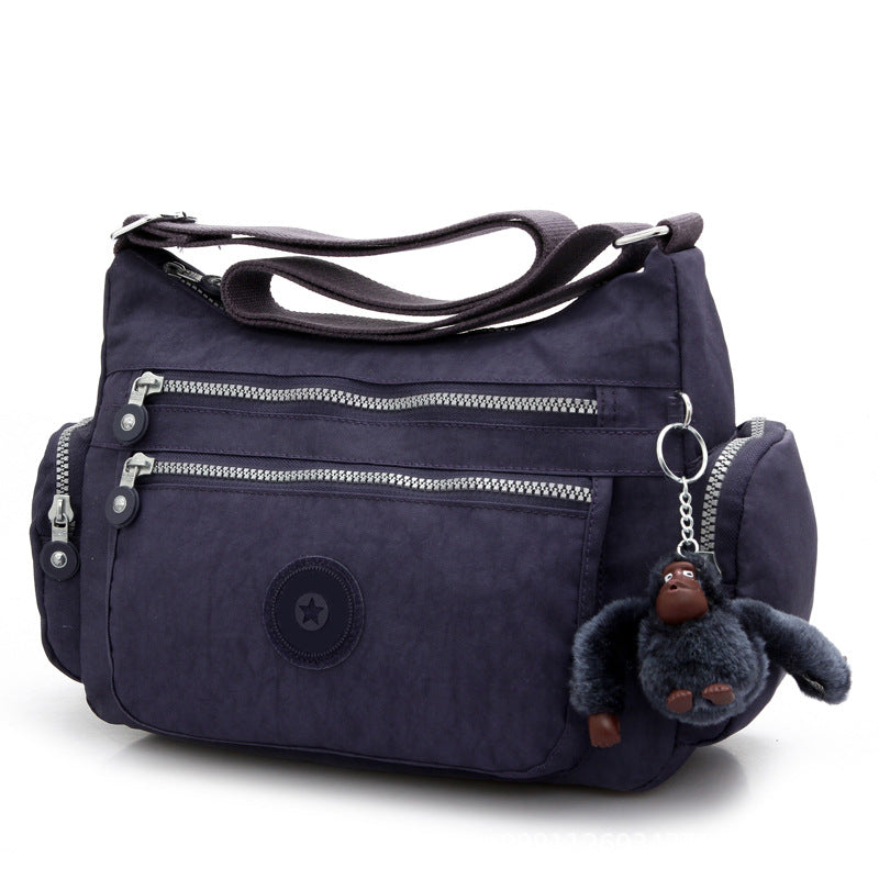 Women's Monkey Nylon Cloth Lightweight Canvas Women's Shoulder Bag