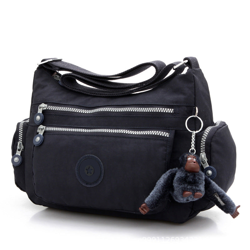 Women's Monkey Nylon Cloth Lightweight Canvas Women's Shoulder Bag