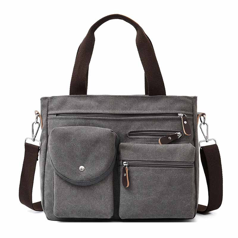 Men's Washed Canvas Trendy Urban Simple Style Men's Messenger Bag