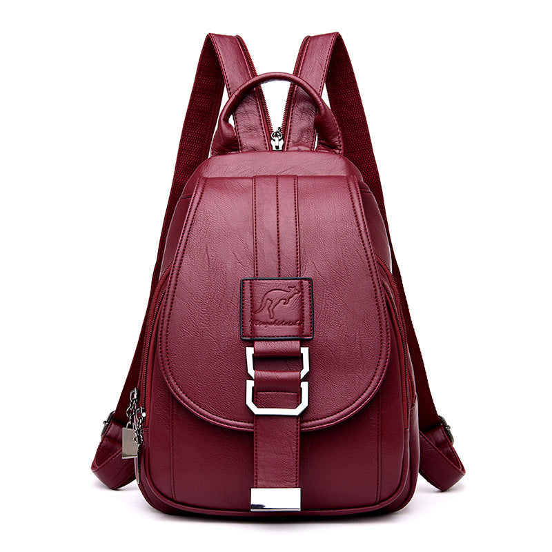 Women's Fashion Korean Style Simplicity Minimalism Soft Leather Large Capacity Bags