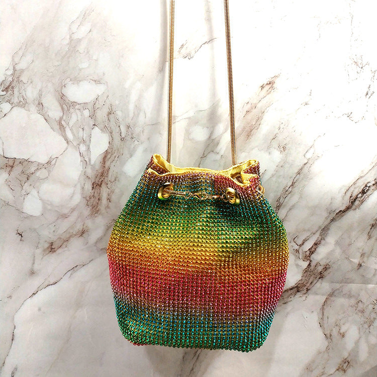 Beautiful Women's Colorful Beach Fashion Rhinestone Women's Shoulder Bag