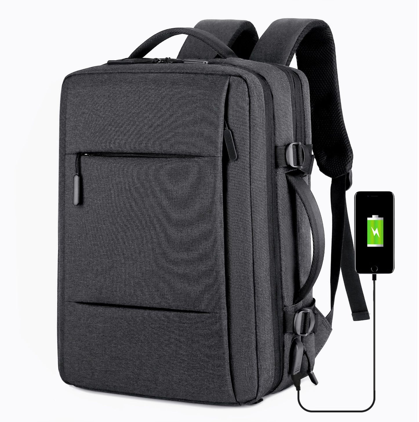 Men's High-grade Solid Color Simple Commute Out Backpacks