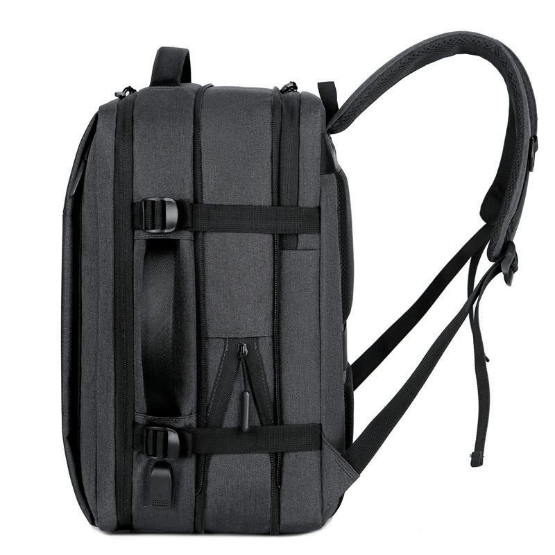 Men's High-grade Solid Color Simple Commute Out Backpacks