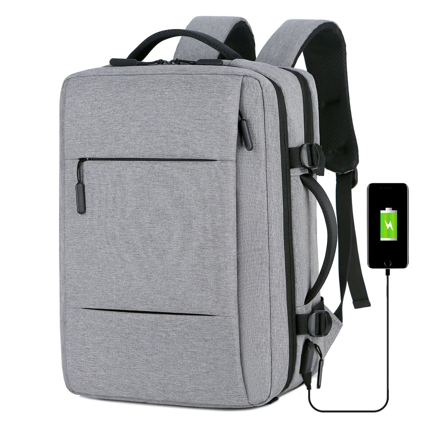 Men's High-grade Solid Color Simple Commute Out Backpacks