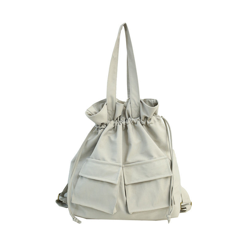 Women's Style Solid Color Large Capacity Canvas Bags