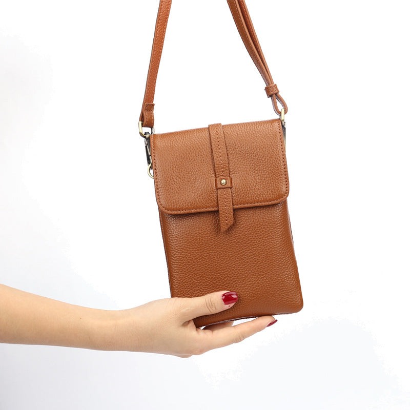 Women's First Layer Cowhide Soft Leather Simple Bags
