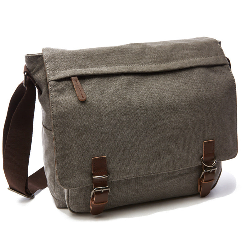 Men's Canvas Korean Style Trendy Male Computer Men's Messenger Bag