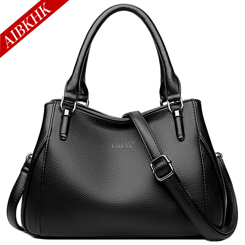 Women's Mom For Mother Simple Soft Leather Handbags