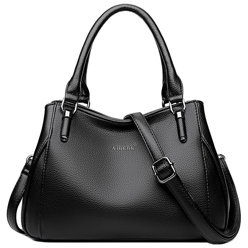 Women's Mom For Mother Simple Soft Leather Handbags