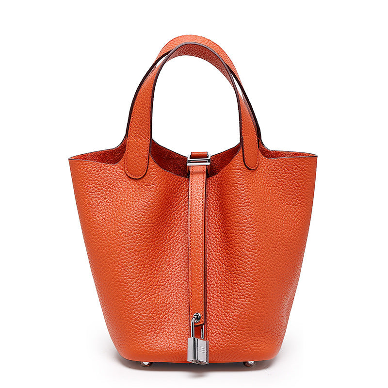 Women's Quality Light Luxury Minority First Layer Bucket Bags