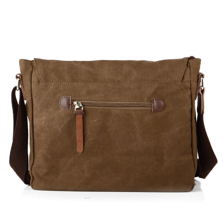 Popular Men's Retro Canvas Horizontal Unisex Men's Messenger Bag