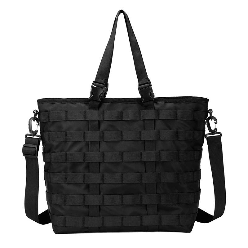 Simple Mechanical Style Unisex Nylon Cloth Men's Messenger Bag