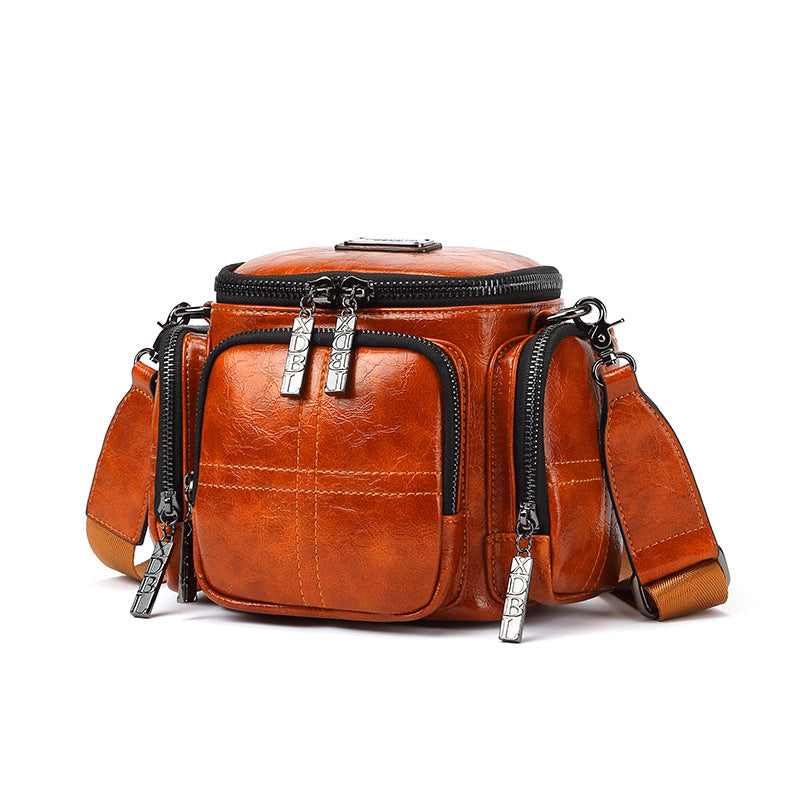 Women's Retro Fashion Circular Large Capacity Women's Shoulder Bag