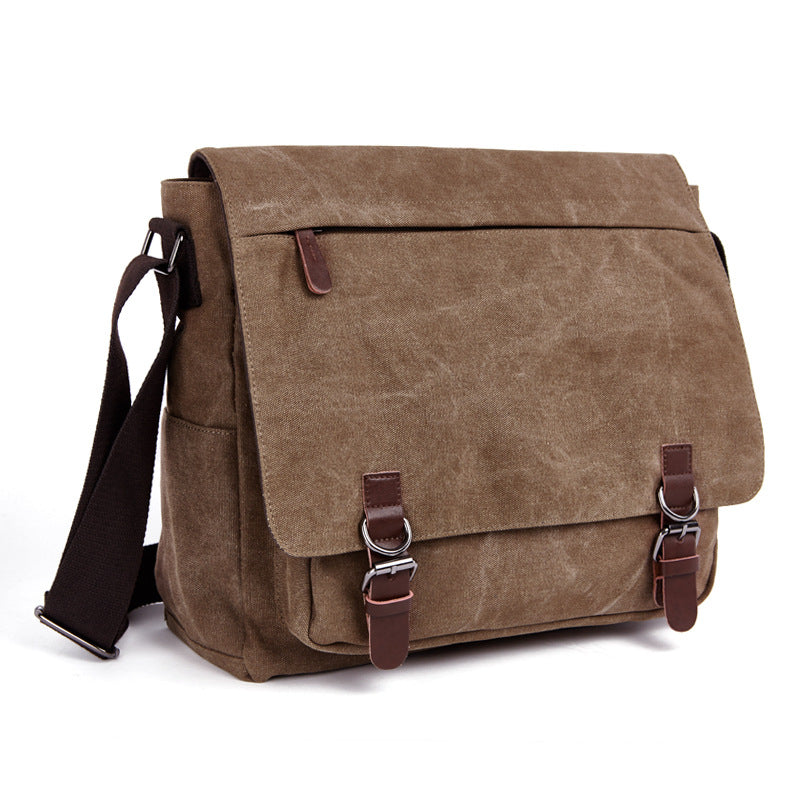 Men's Canvas Korean Style Trendy Male Computer Men's Messenger Bag