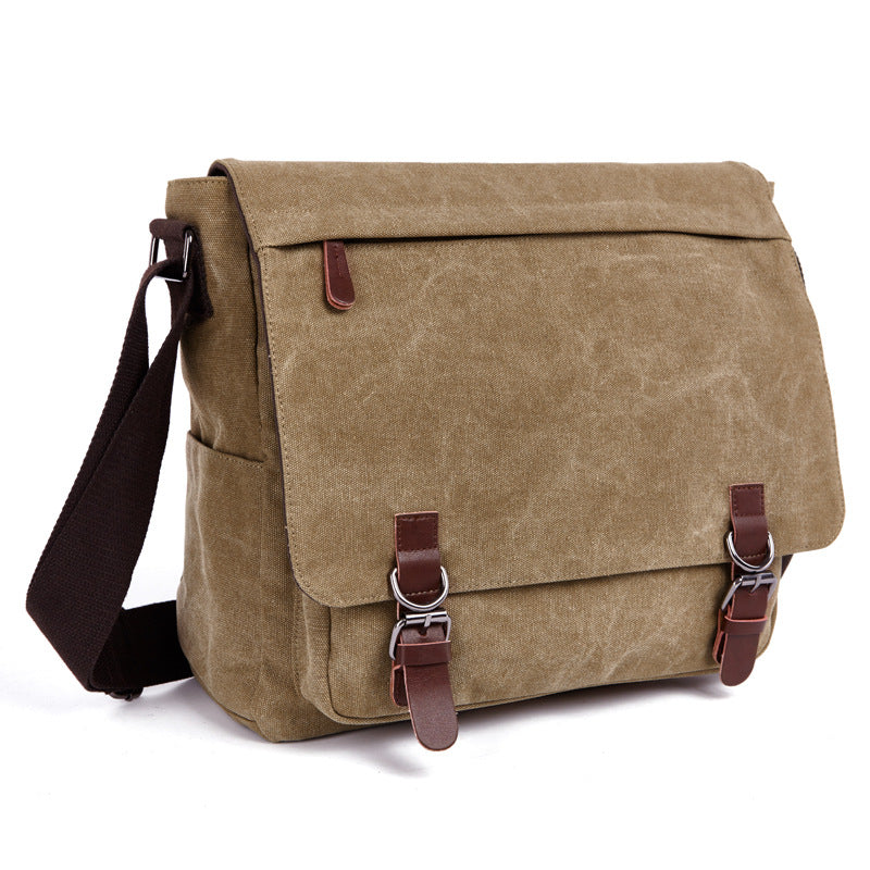 Men's Canvas Korean Style Trendy Male Computer Men's Messenger Bag