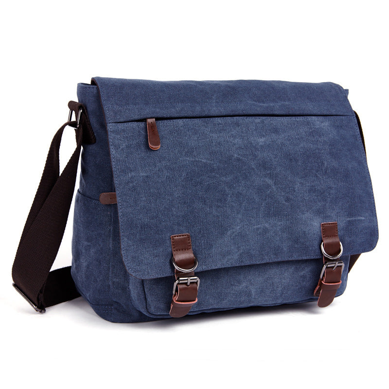 Men's Canvas Korean Style Trendy Male Computer Men's Messenger Bag