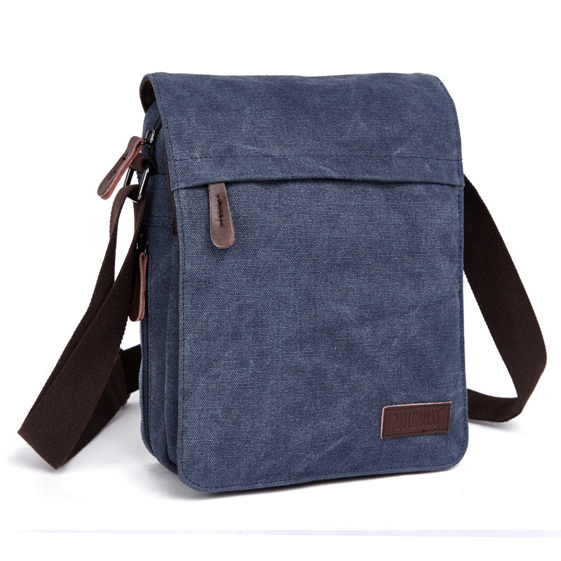 Men's Cross Mirror Canvas Korean Trendy Men's Messenger Bag