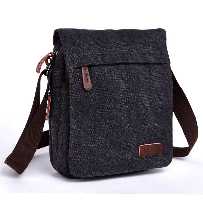 Men's Cross Mirror Canvas Korean Trendy Men's Messenger Bag