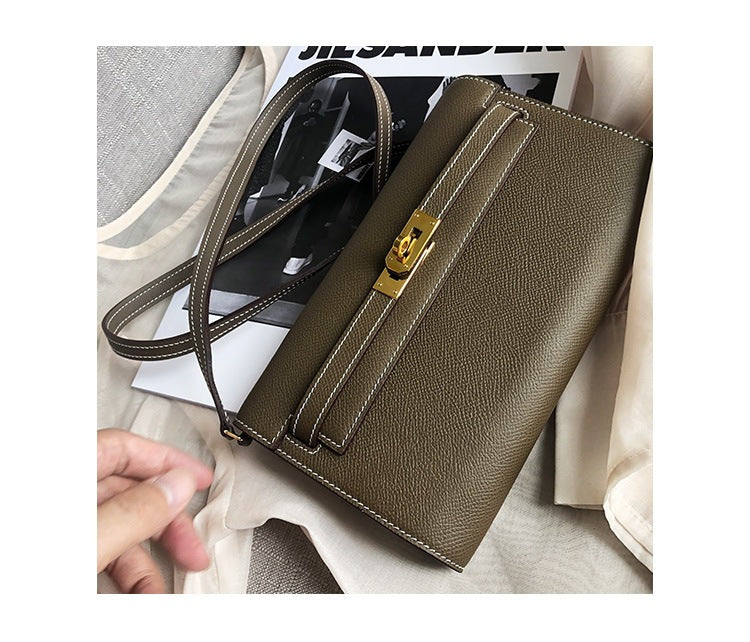 Kelly Fashion Mini Hand Palm Print Cowhide Genuine Bags