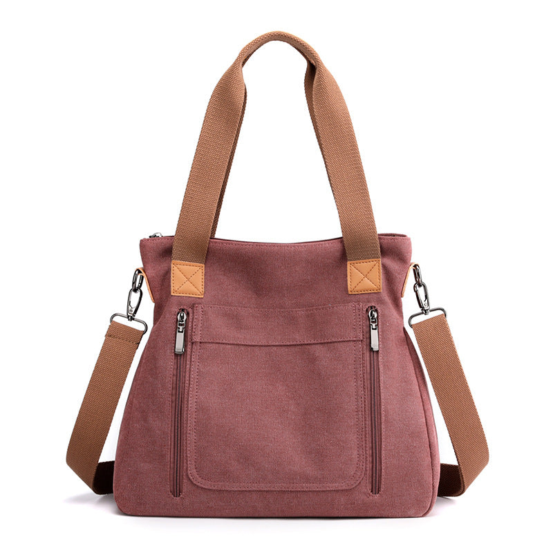 Elegant Women's Versatile Large Capacity Canvas Women's Shoulder Bag