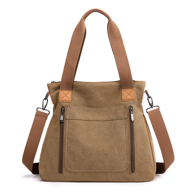 Elegant Women's Versatile Large Capacity Canvas Women's Shoulder Bag