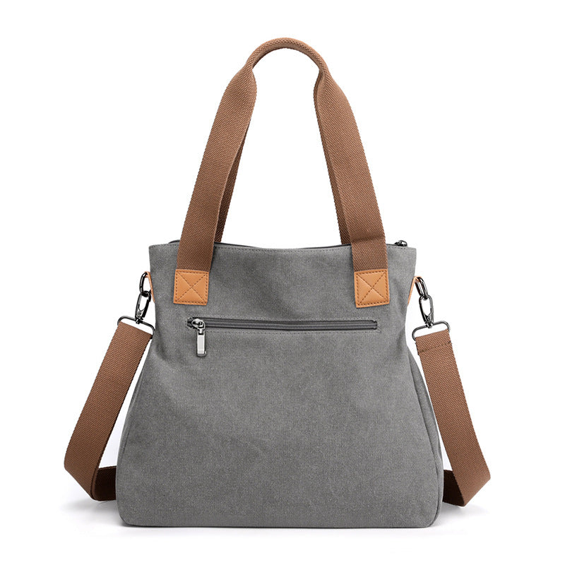 Elegant Women's Versatile Large Capacity Canvas Women's Shoulder Bag