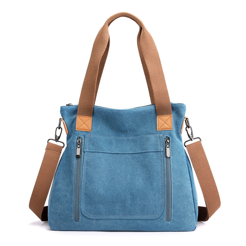 Elegant Women's Versatile Large Capacity Canvas Women's Shoulder Bag
