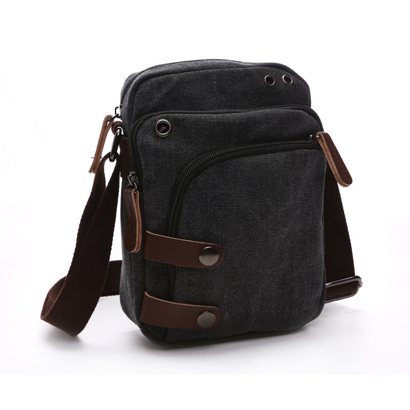 Men's Korean Style Canvas Trendy Cool Portable Men's Messenger Bag