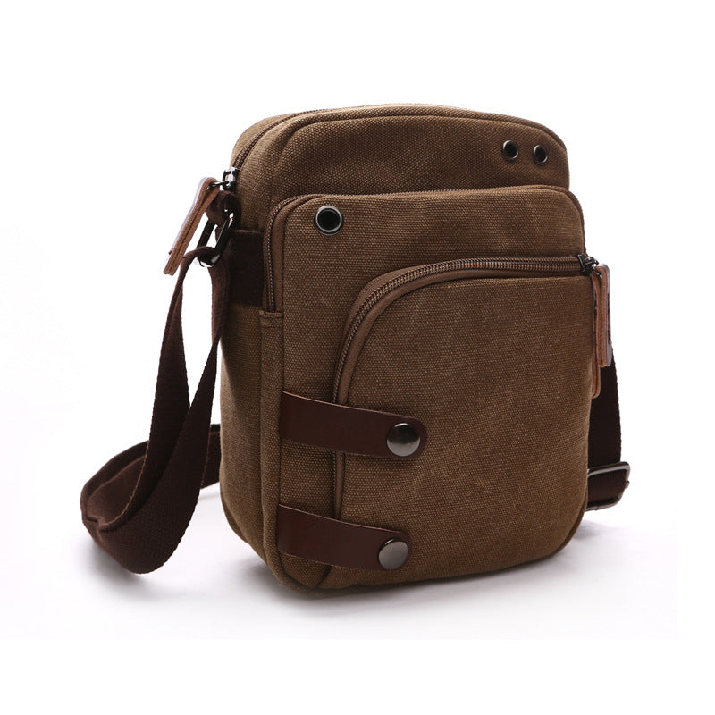 Men's Korean Style Canvas Trendy Cool Portable Men's Messenger Bag