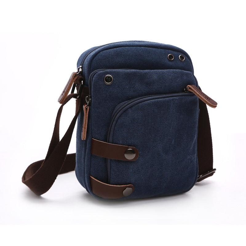 Men's Korean Style Canvas Trendy Cool Portable Men's Messenger Bag