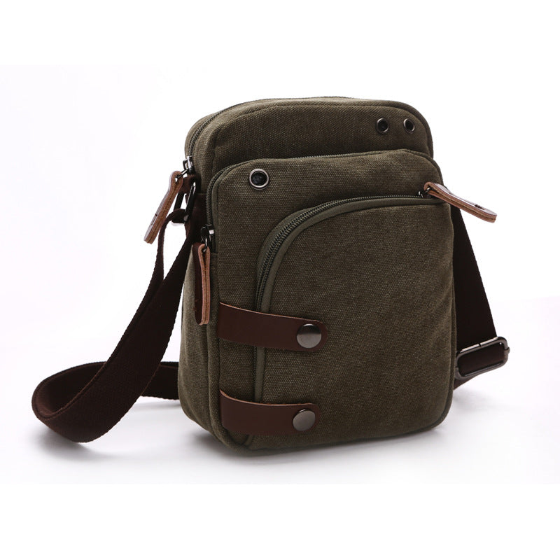 Men's Korean Style Canvas Trendy Cool Portable Men's Messenger Bag