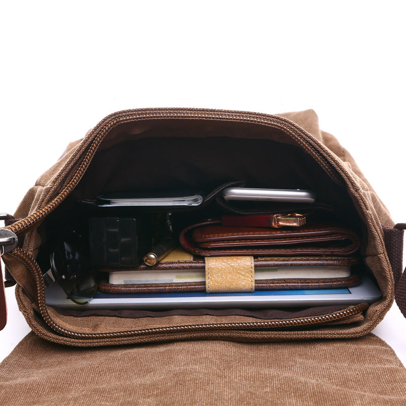 Graceful Men's Korean Canvas Practical Business Men's Messenger Bag