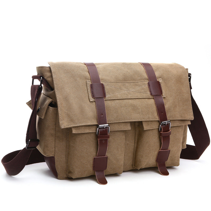 Graceful Men's Korean Canvas Practical Business Men's Messenger Bag