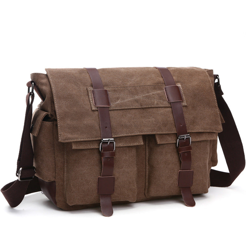Graceful Men's Korean Canvas Practical Business Men's Messenger Bag