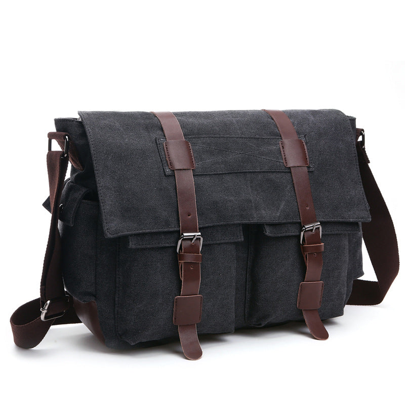 Graceful Men's Korean Canvas Practical Business Men's Messenger Bag